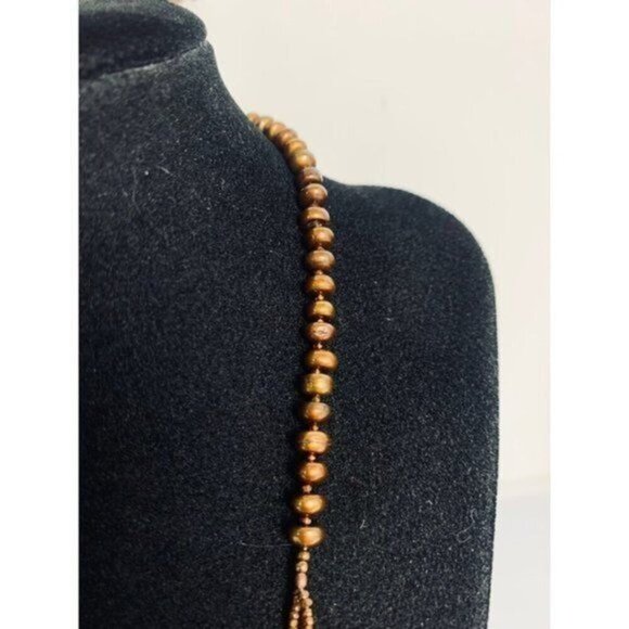 Turquoise Khaulite Copper Pearls Gemstones Crystals Necklace - Picture 5 of 8